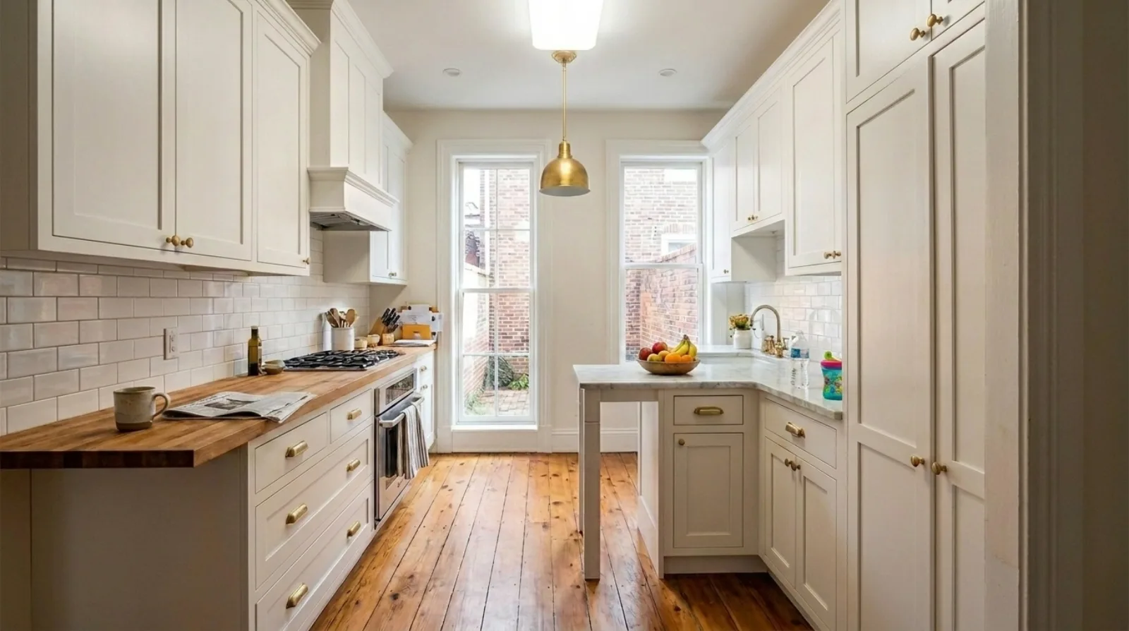 Federal Hill Townhome Galley Kitchen